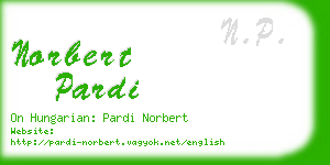 norbert pardi business card
